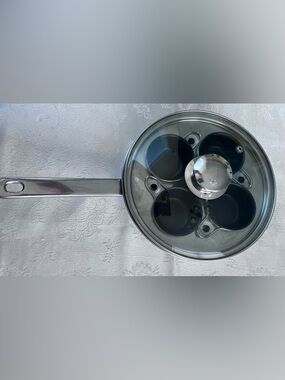 Cooks JCPenney Home 4-Cup Stainless Steel Egg Poacher Pan & 8" Skillet with Lid